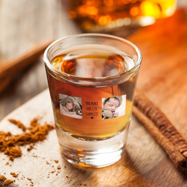 Verre A Shot Deux photos modernes | Vous Rendez Notre Vie Compl (Créateur téléchargé)