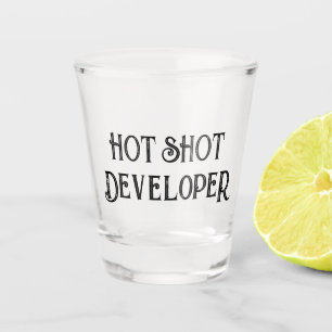 Verre A Shot Développeur Hot Shot   Drôle Verre cadeau