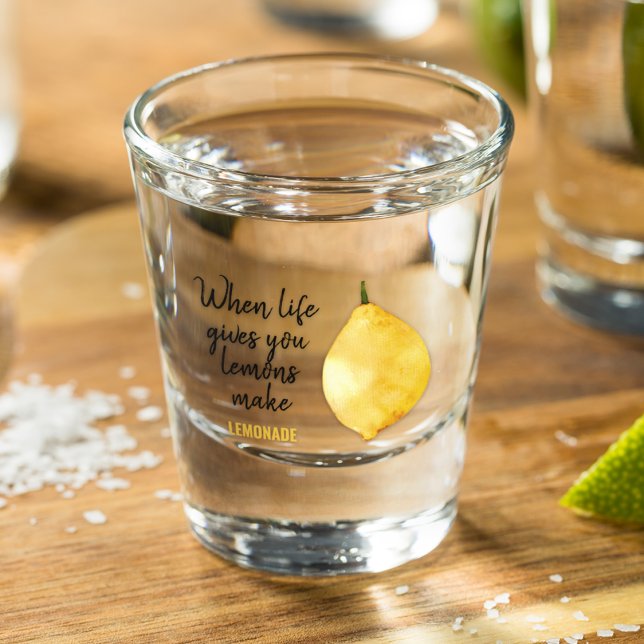 Verre A Shot Devis jaune citron amusant (Créateur téléchargé)