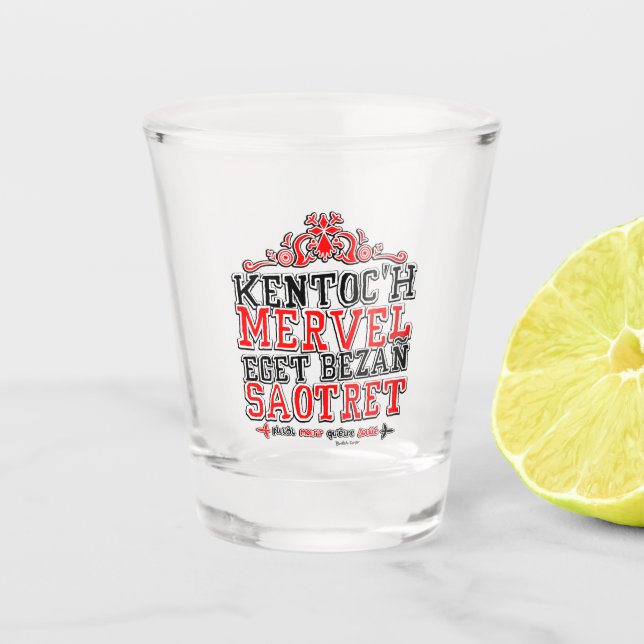 Verre A Shot Devise de la Bretagne (Devant)