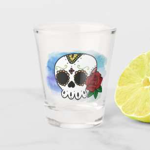 Verre A Shot Dia de los Muertos Crâne à sucre