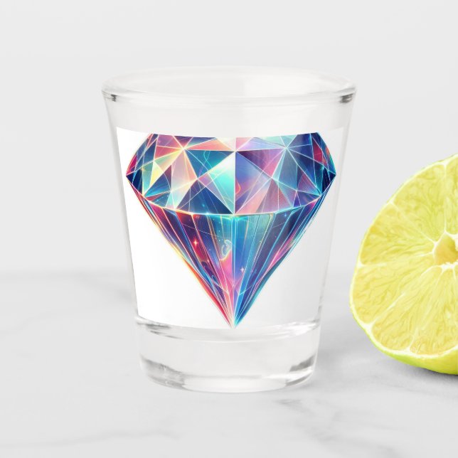 Verre A Shot Diamant multicolore (Devant)