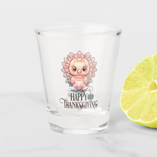 Verre A Shot Dinde de Thanksgiving mignonne
