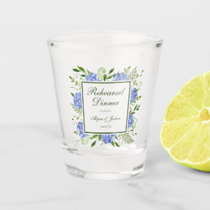 Verre A Shot Dîner de répétition de l'écriture des Hortensias B