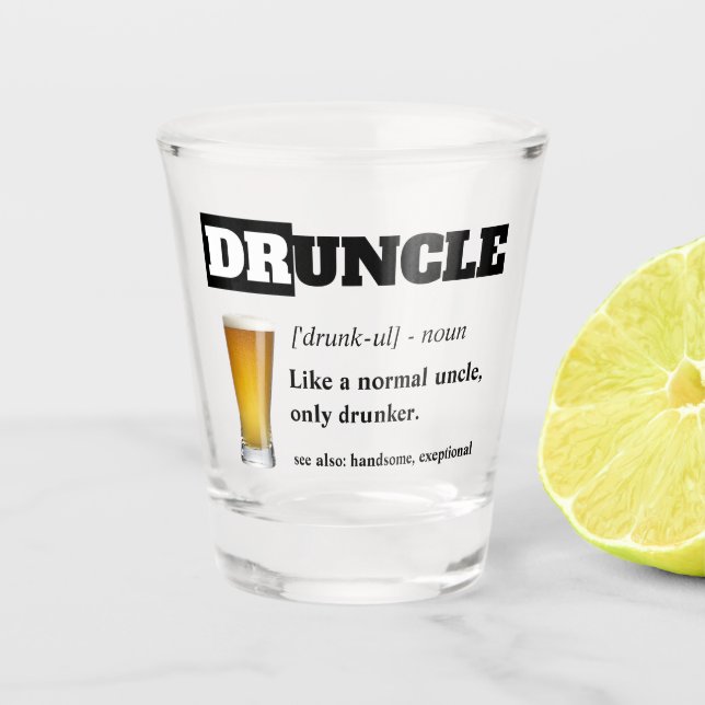 Verre A Shot Dire drôle - Oncle fou de Drunny (Devant)