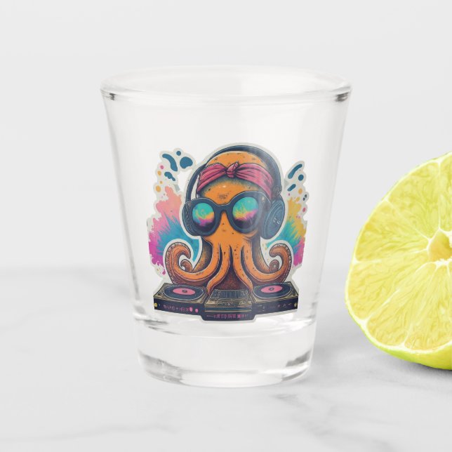 Verre A Shot DJ Funky Octopus (Devant)