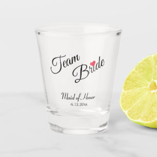 Verre A Shot Domestique de la jeune mariée   d'équipe de cade