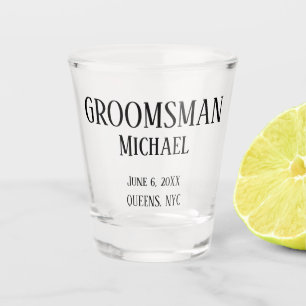 Verre A Shot Don Groomsman personnalisé