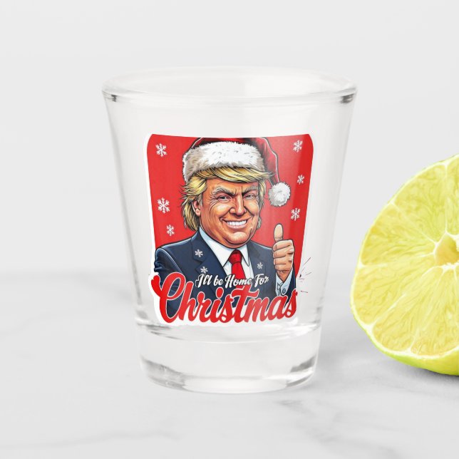 Verre A Shot Donald Trump Christmas Santa Claus Art (Devant)