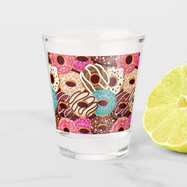 Verre A Shot Donut, beignets de chocolat et chocolat au snack s (Devant)