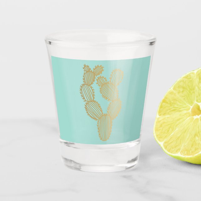 Verre A Shot Doodle de Cactus Prickly Gold (Devant)