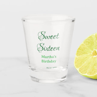 Verre A Shot Douze ans sucrés nom date calligraphie boho ret