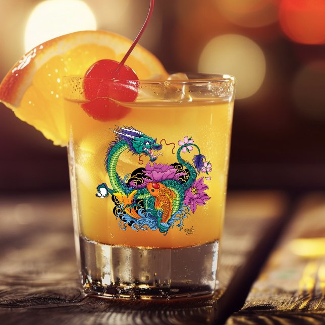 Verre A Shot Dragon d'eau chinois Poisson Koi (Créateur téléchargé)