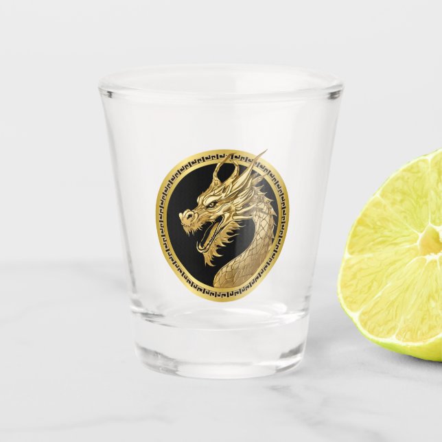Verre A Shot Dragon d'or (Devant)