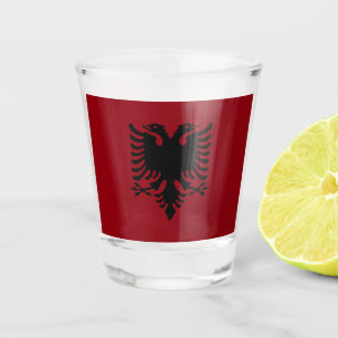 Verre A Shot Drapeau albanais