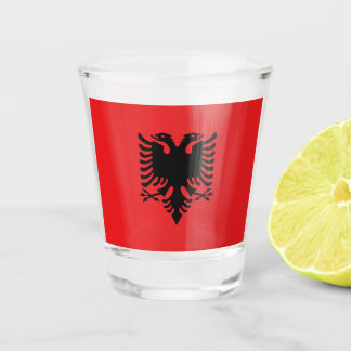 Verre A Shot Drapeau Albanie