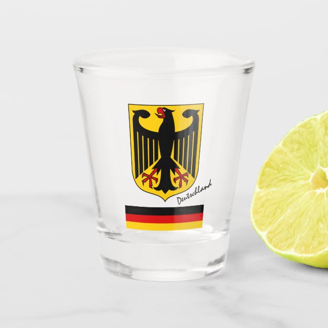 Verre A Shot Drapeau allemand & Allemagne pays patriote / sport (Devant)