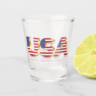 Verre A Shot Drapeau américain Glass