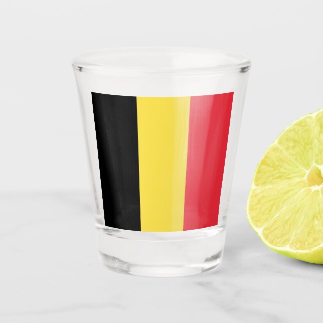 Verre A Shot Drapeau belge (Devant)