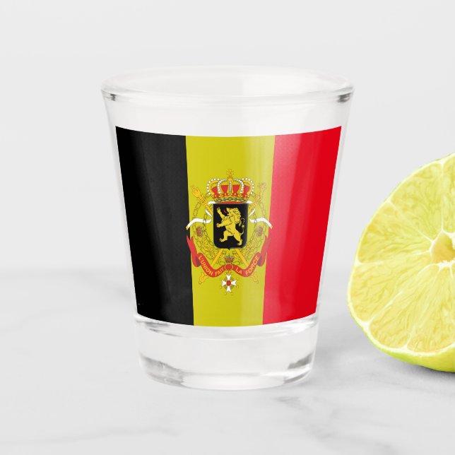 Verre A Shot Drapeau belge (Devant)