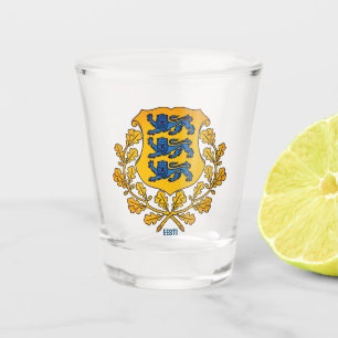 Verre A Shot Drapeau/ blason de l'Estonie