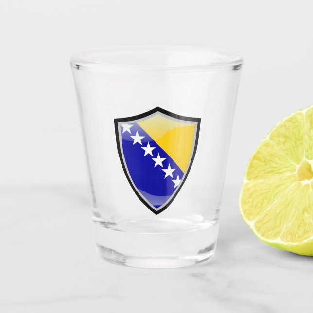 Verre A Shot Drapeau bosnien (Devant)