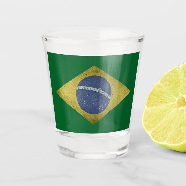 Verre A Shot Drapeau brésilien (Devant)
