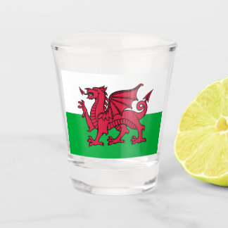 Verre A Shot Drapeau celtique du Dragon rouge du Pays de Galles