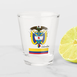 Verre A Shot Drapeau colombien & patriote de la Colombie / spor
