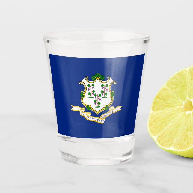 Verre A Shot Drapeau Connecticut (Devant)