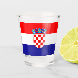 Verre A Shot Drapeau Croatie