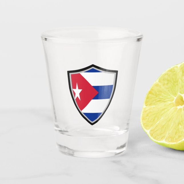 Verre A Shot Drapeau cubain (Devant)