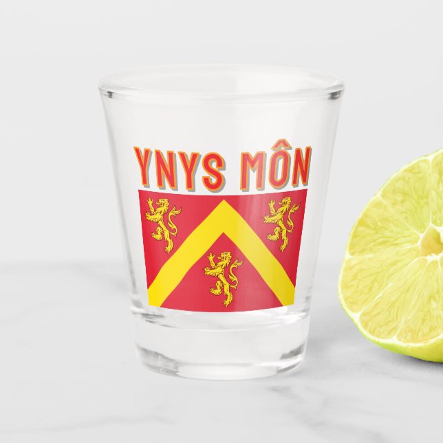 Verre A Shot Drapeau d'Anglesey, Pays de Galles (Devant)