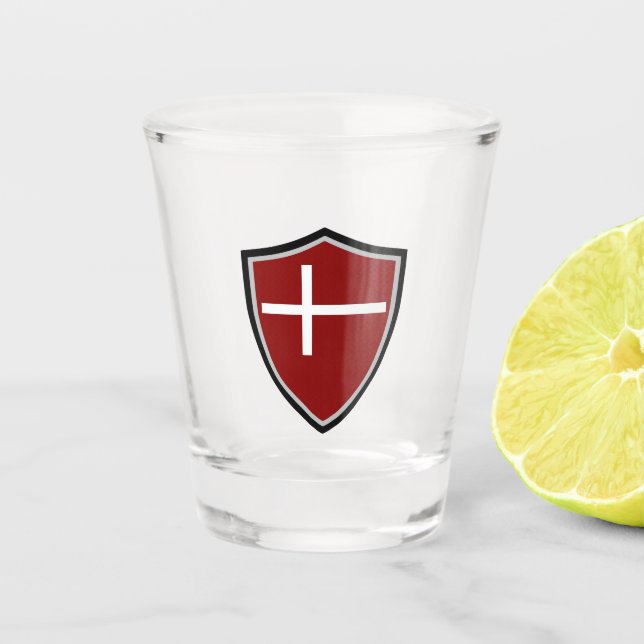 Verre A Shot Drapeau danois (Devant)
