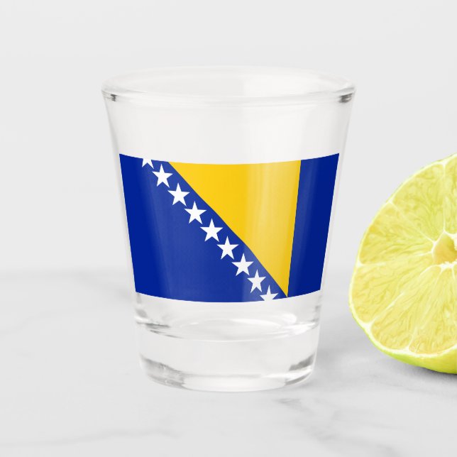 Verre A Shot Drapeau de Bosnie-Herzégovine (Devant)