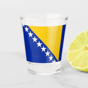 Verre A Shot Drapeau de Bosnie-Herzégovine