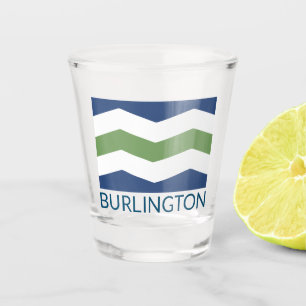 Verre A Shot Drapeau de Burlington, Vermont