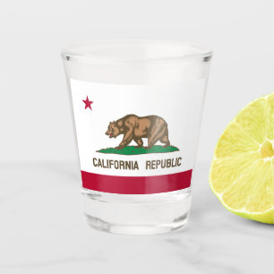 VERRE A SHOT DRAPEAU DE CALIFORNIE