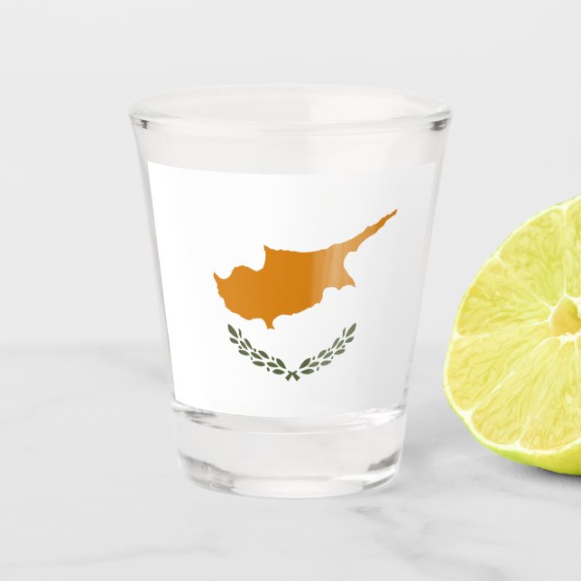 Verre A Shot Drapeau de Chypre (Devant)