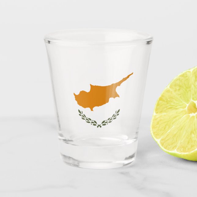 Verre A Shot Drapeau de Chypre (Chypre grecque) (Devant)