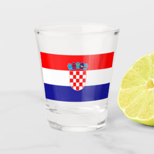 Verre A Shot Drapeau de Croatie