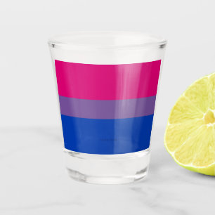Verre A Shot Drapeau de fierté bisexuel de SlipperyJoe's lavand