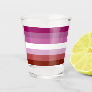 Verre A Shot Drapeau de fierté lesbienne de SlipperyJoe féminin