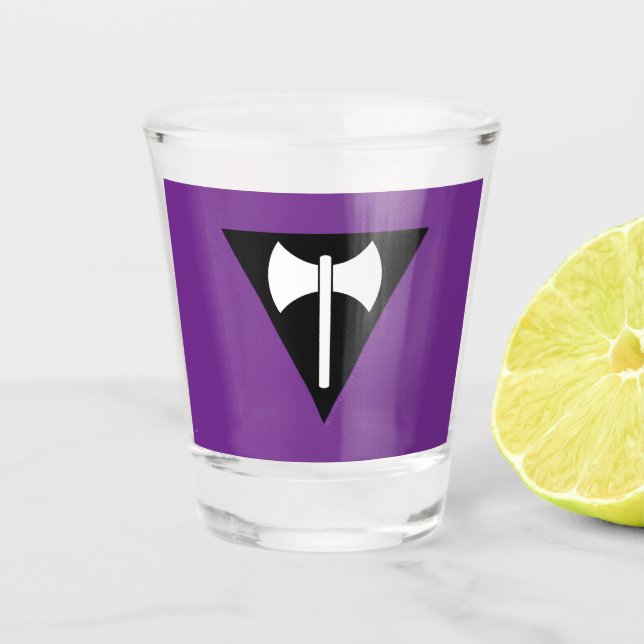 Verre A Shot Drapeau de fierté lesbienne SlipperyJoe puissant s (Devant)