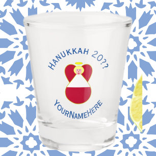 Verre A Shot Drapeau de Hanukkah d'ange autrichien Personnalisé
