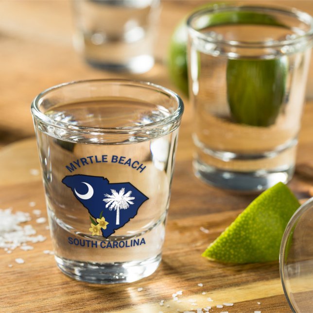 Verre A Shot Drapeau de la Caroline du Sud Fleur de l'État Jess (Créateur téléchargé)