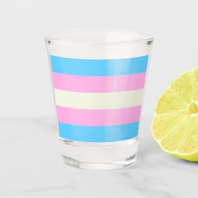 Verre A Shot Drapeau de la fierté transfusionnelle (Devant)