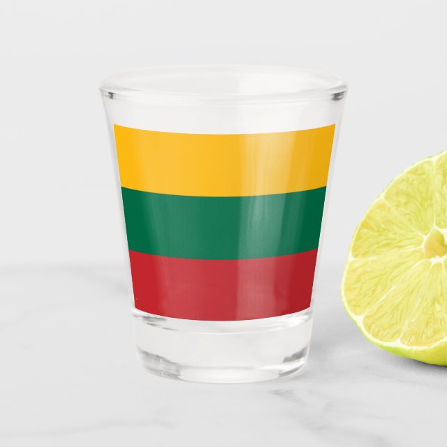 Verre A Shot Drapeau de la Lituanie (Devant)