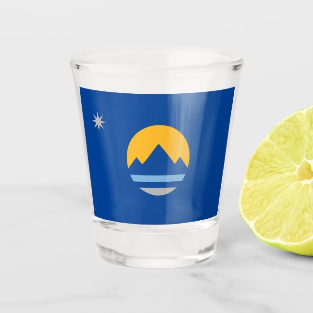 Verre A Shot Drapeau de la ville de Reno (Devant)