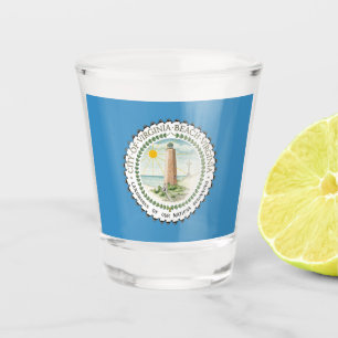 Verre A Shot Drapeau de la ville de Virginia Beach